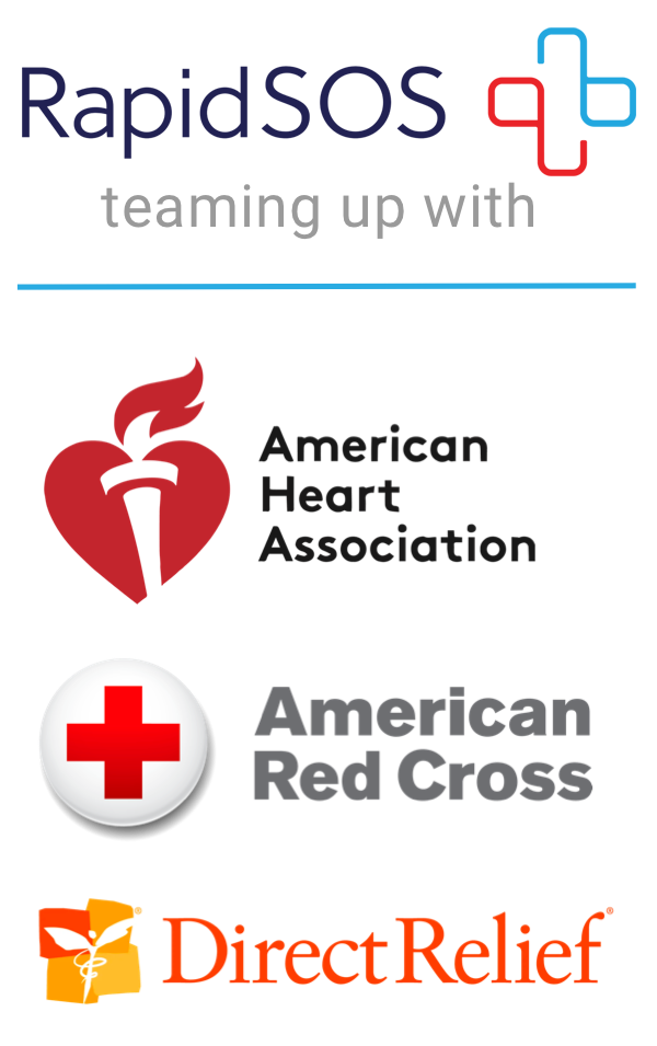 RapidSOS, teaming up with American Heart Association, American Red Cross, and Direct Relief